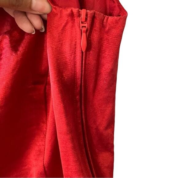 Vintage Escada Margaretha Ley Sleeveless Red Blouse Top Silk Wool Medium EU 36 - Picture 6 of 10